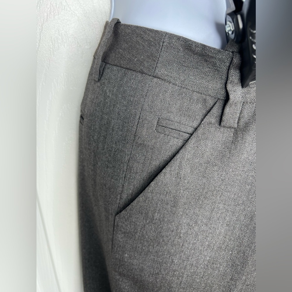 TOCCA Women’s 10 Black Herringbone Tweed Wool Trouser Dress Pants M - Picture 5 of 16